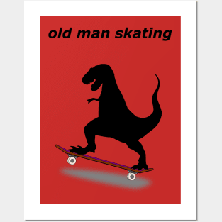 The skating dinosaur Oldie Posters and Art